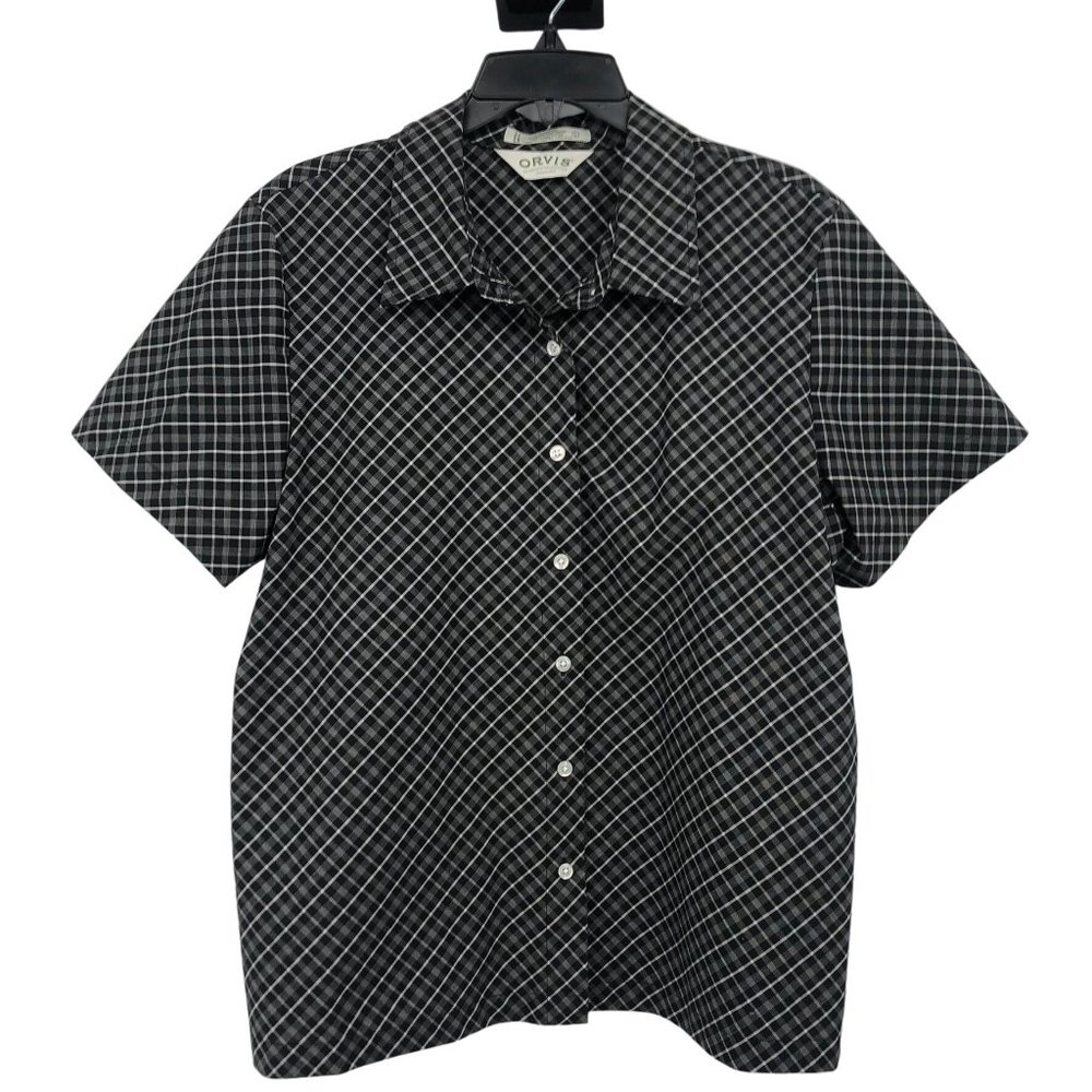 Orvis Blouse Womens L Used Button Front